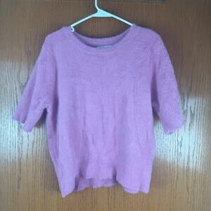 Bailey 44 Boutique Pink Short Sleeve Sweater - XL